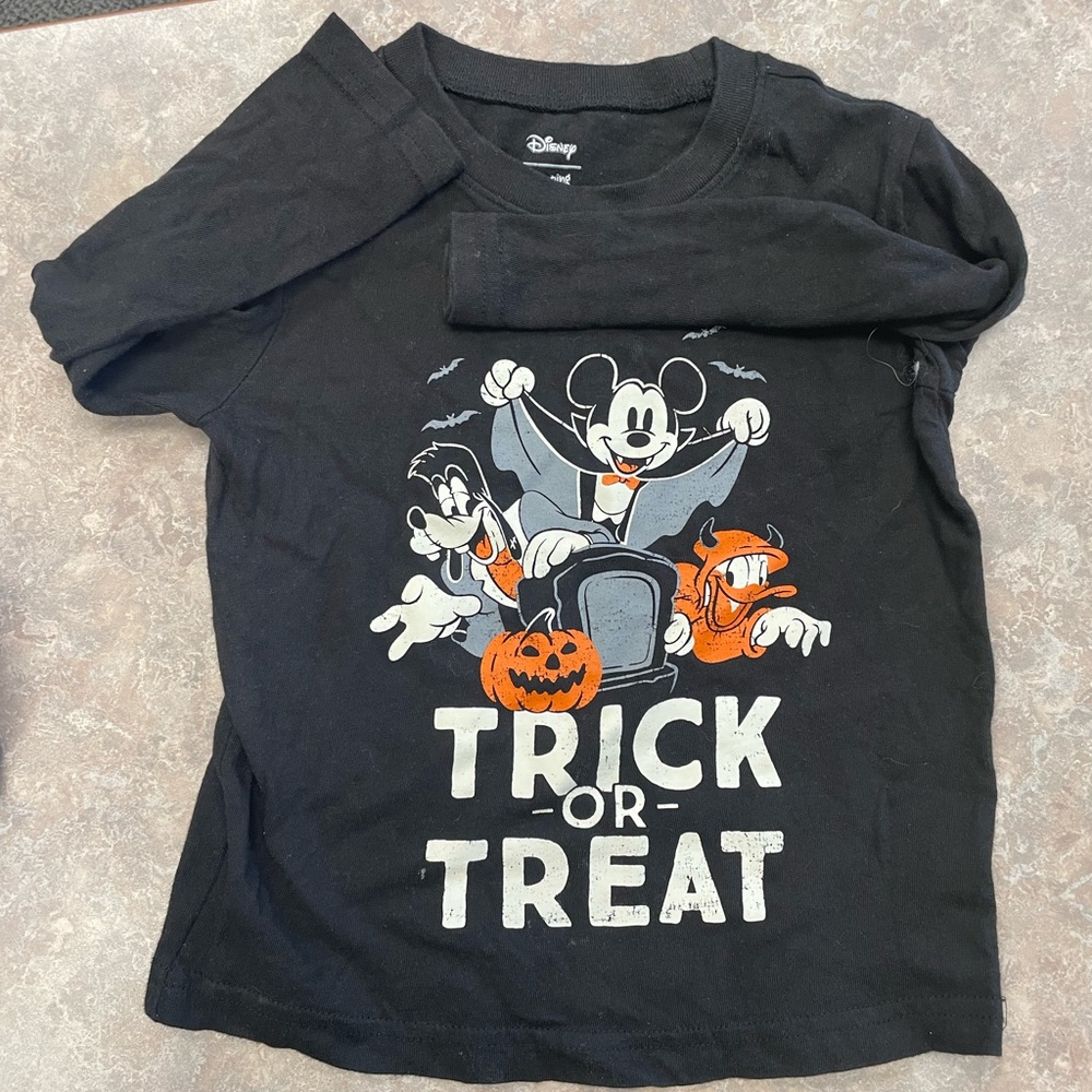 2 Halloween Disney long sleeve shirts 2T